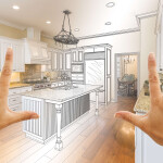 A home being renovated.