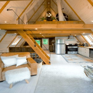 The interior of a rental unit.