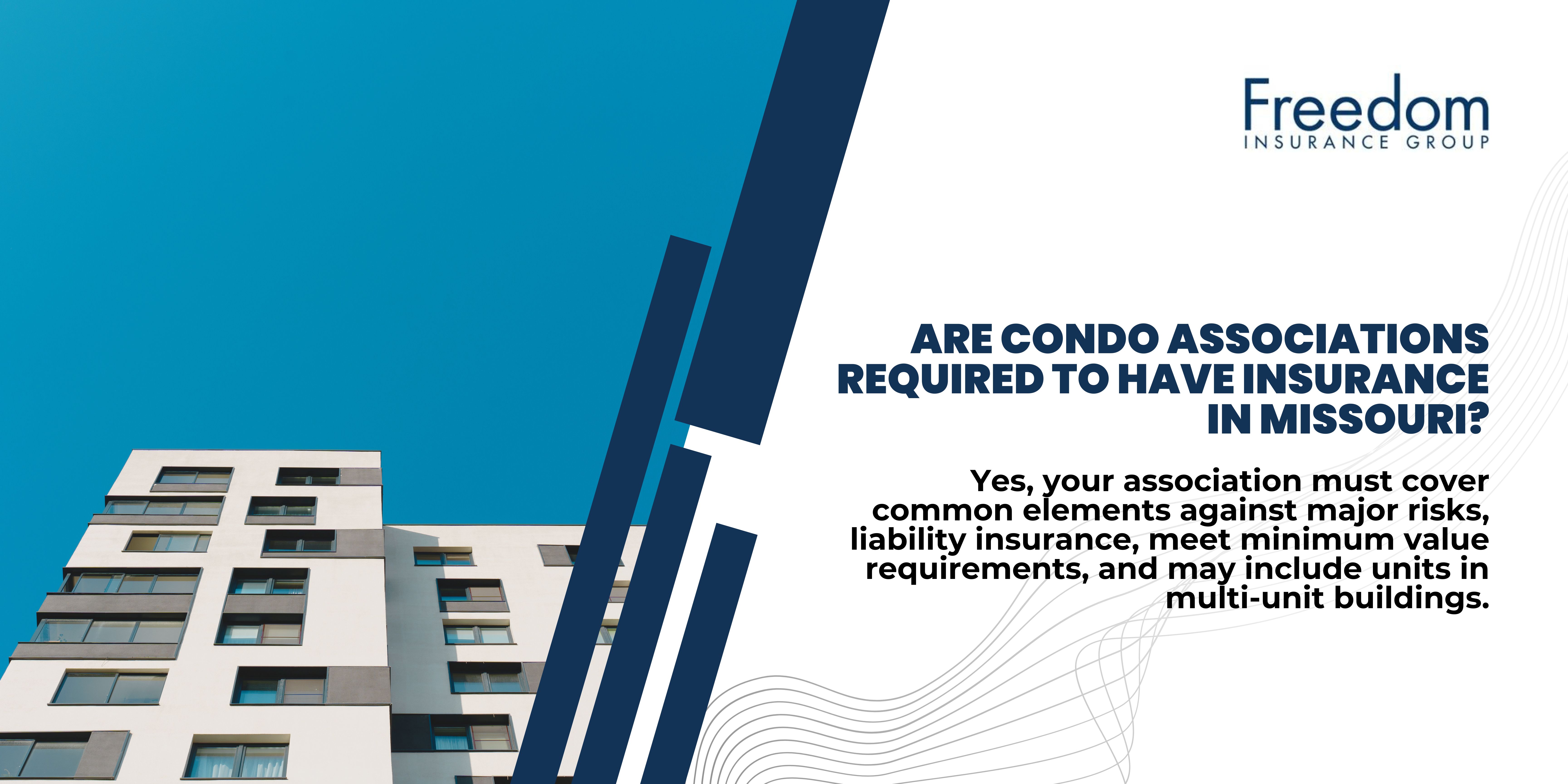 A white condo high rise with a blue sky.