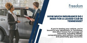 A Black woman wearing a gray blazer and dress pants with a white dress shirt and a white car dealer in a navy blue suit with a black dress shirt looking at a silver SUV on the showroom floor.